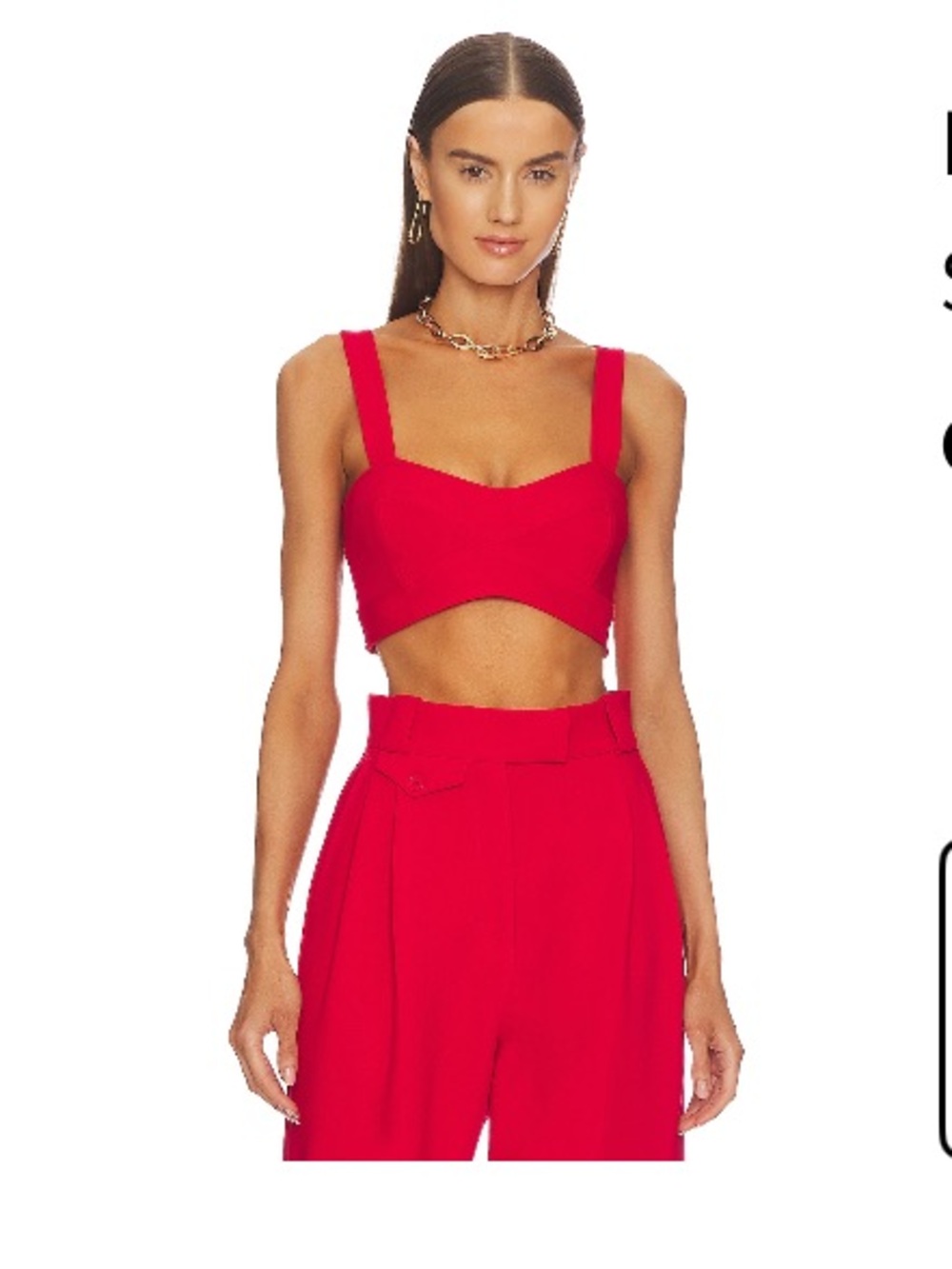 Shona Joy Irena Panelled Bralette and Pants Set  in Roma Red